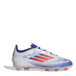 adidas F50 Junior Firm Ground Football Boots – White/Red/Blue – view 4