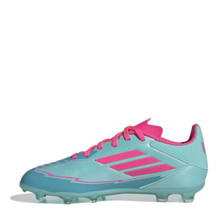 adidas F50 Junior Firm Ground Football Boots – Blue/Pink – view 2