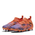 Puma Future 8 Junior Firm Ground Football Boots – Orange/Black – view 7