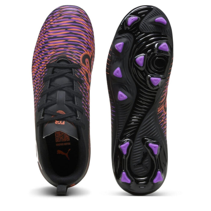 Puma Future 8 Junior Firm Ground Football Boots – Black/Purple – view 3
