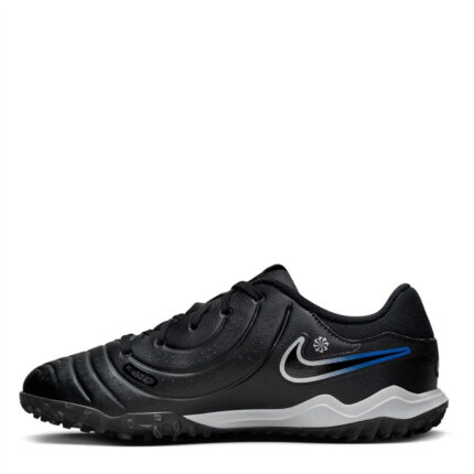 Nike Tiempo Legend 10 Junior Turf Football Boots – Black/Chrome – view 2