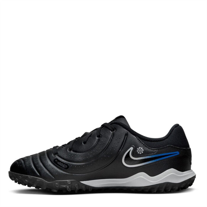 Nike Tiempo Legend 10 Junior Turf Football Boots – Black/Chrome - Image 2