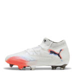 Puma Womens Future 8 Firm Ground Football Boots – White/Black/Red – view 2