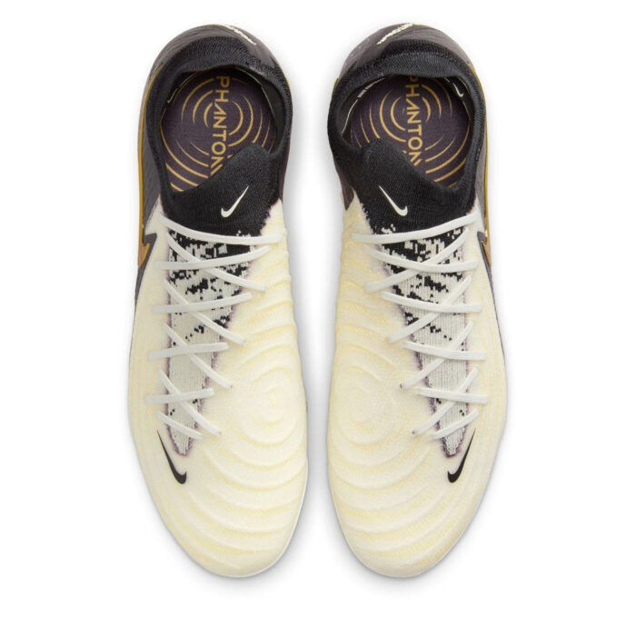 Nike Phantom Gx 2 Soft Ground Football Boots – White/Blk/Gold – view 6