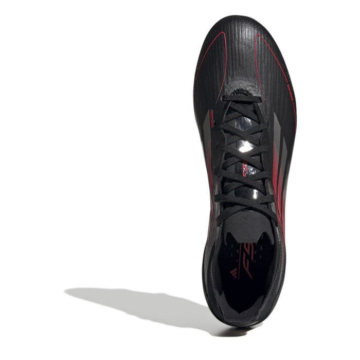 adidas F50 Firm Ground Football Boots – Black/Iron/Red – view 5