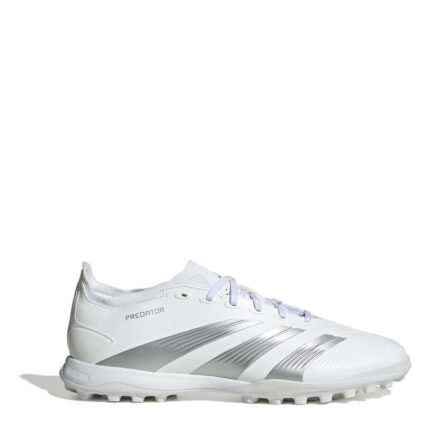 adidas Predator 24 Turf Football Boots – White/Silver
