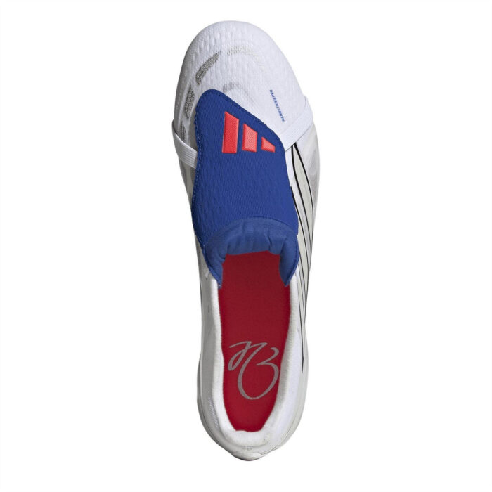 adidas Predator Firm Ground Football Boots – White/Blue – view 5