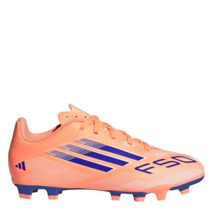 adidas F50 Messi Junior Firm Ground Football Boots – Orange/Blue