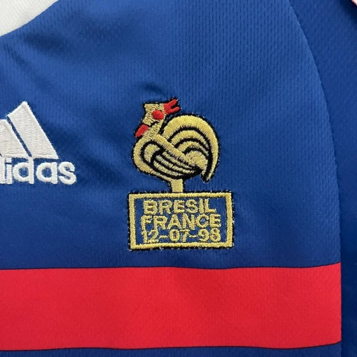 France 1998 Home Kids Retro Jersey And Shorts