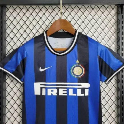 Inter Milan 2009/10 Home Kids Retro Jersey And Shorts