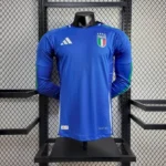 Italy 2024/25 Euro Home Long Sleeves Jersey Player Version