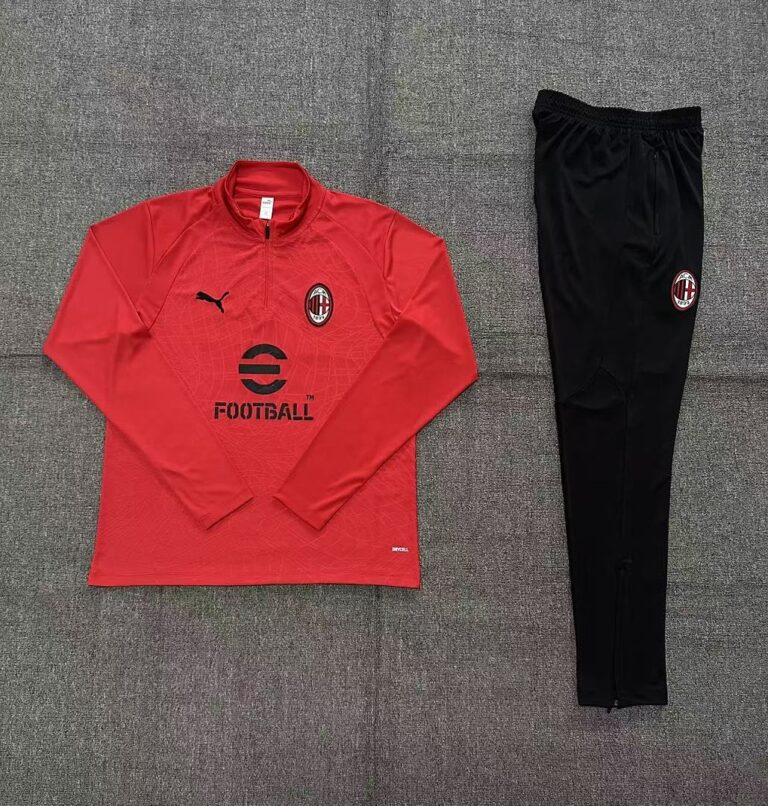 Kids AC Milan 2026/27 Half-zip Red Tracksuit