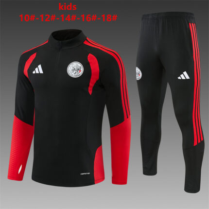 Kids Ajax 2026/27 Half-zip Black Tracksuit