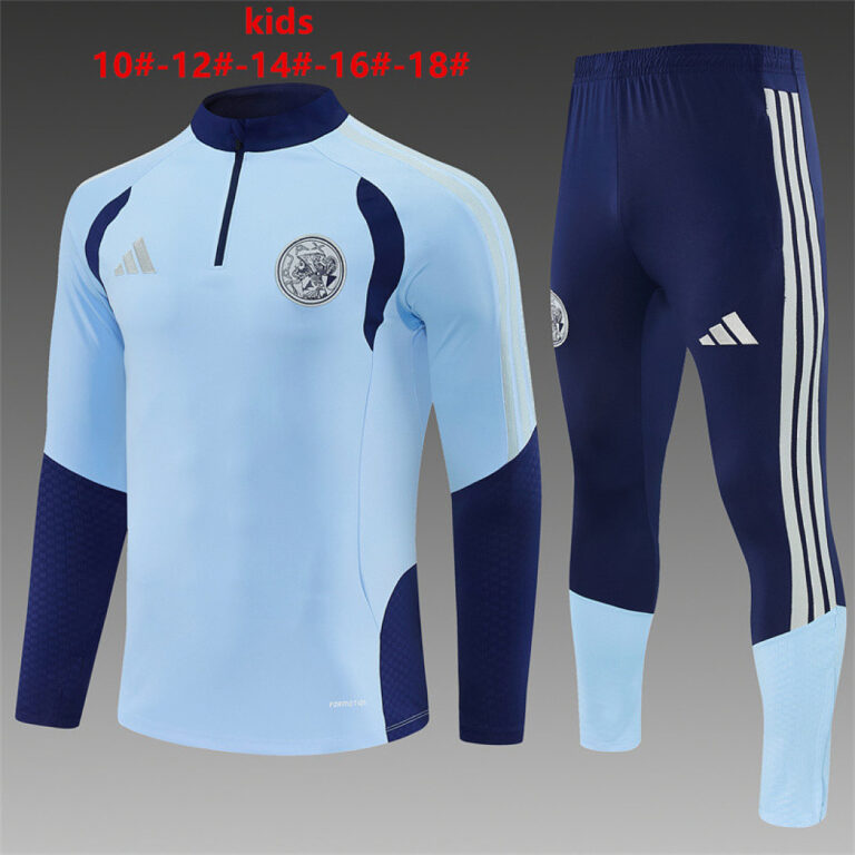 Kids Ajax 2026/27 Half-zip Light Blue Tracksuit