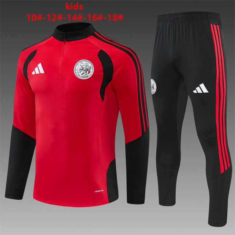 Kids Ajax 2026/27 Half-zip Red Tracksuit
