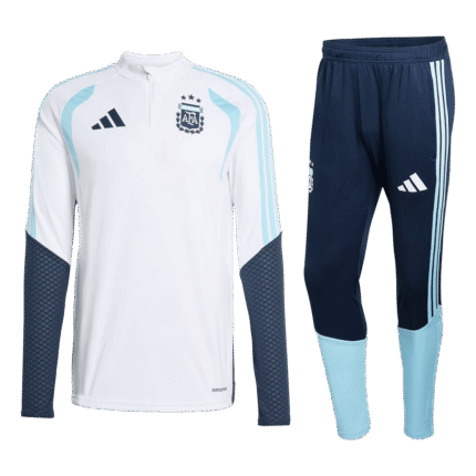 Kids Argentina 2026 World Cup 1 4 Zip World Cup White Tracksuit