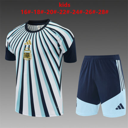 Kids Argentina 2026 World Cup Camo Blue White Training Jersey
