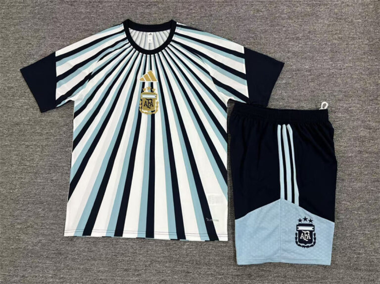 Kids Argentina 2026 World Cup Camo Blue White Training Jersey