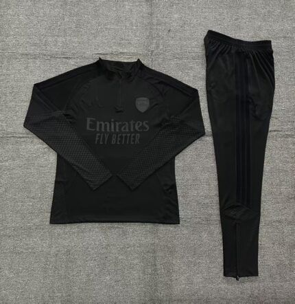 Kids Arsenal 2026/27 All Black Half-zip Tracksuit