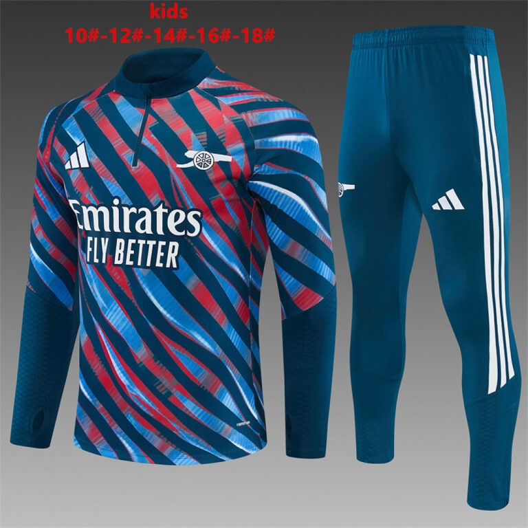Kids Arsenal 2026/27 Camo Half-zip Red Blue Tracksuit