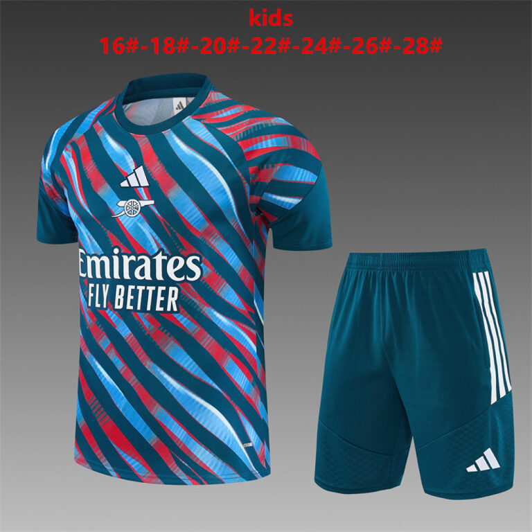 Kids Arsenal 2026/27 Camo Red Blue Training Jersey