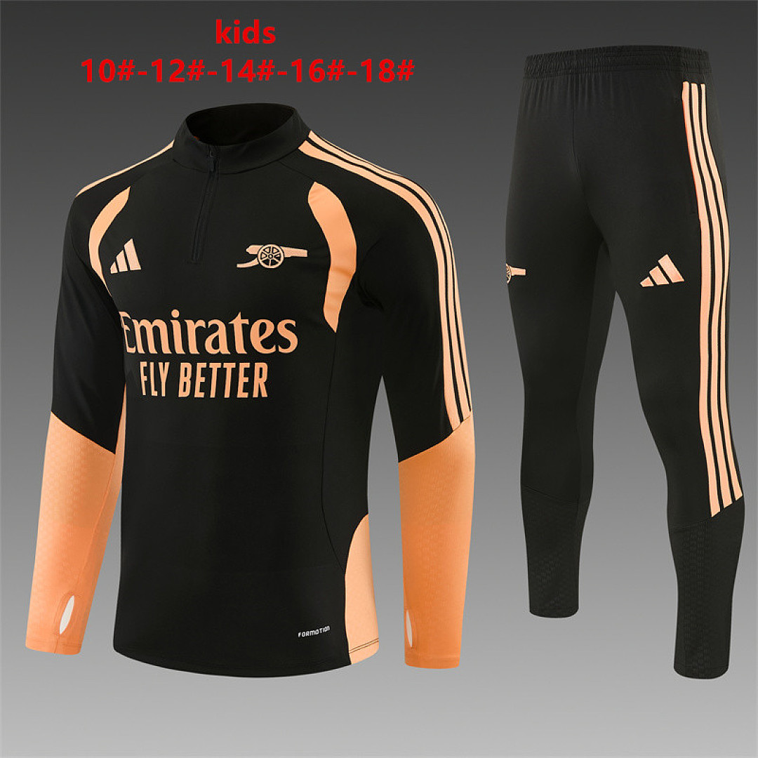 Kids Arsenal 2026/27 Half-zip Black Tracksuit Kids Arsenal 2026/27 Half-zip Black Tracksuit