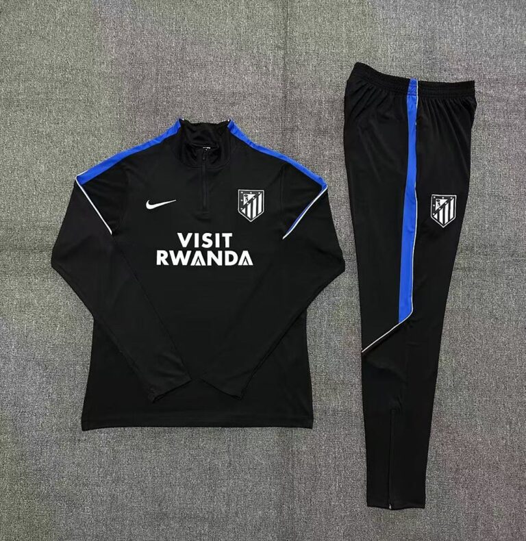 Kids Atletico Madrid 2026/27 Half-zip Black Tracksuit