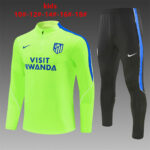 Kids Atletico Madrid 2026/27 Half-zip Neon Green Tracksuit