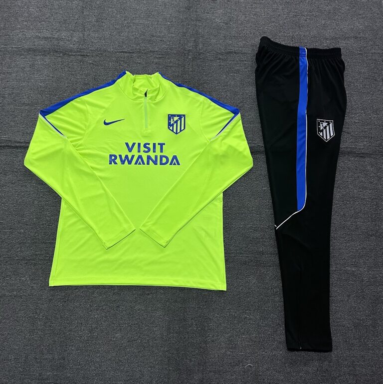 Kids Atletico Madrid 2026/27 Half-zip Neon Green Tracksuit