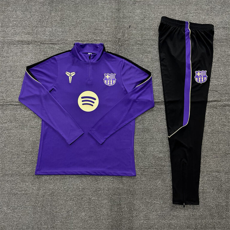 Kids Barcelona 2026/27 Collaboration Half-zip Purple Tracksuit