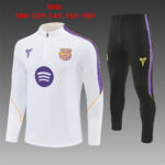 Kids Barcelona 2026/27 Collaboration Half-zip White Tracksuit