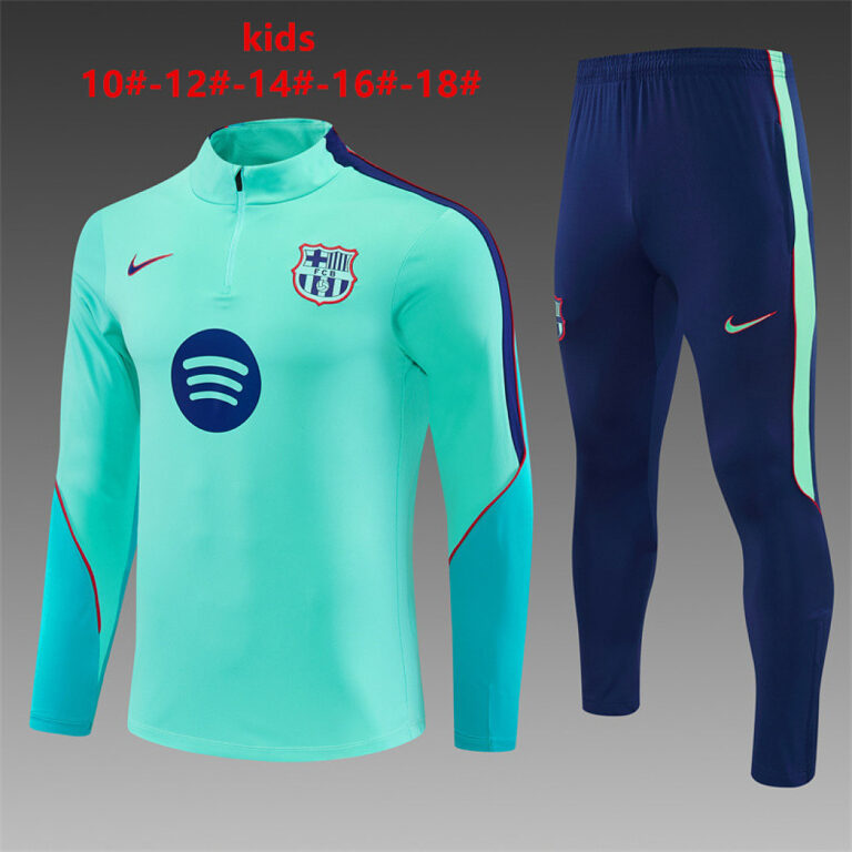 Kids Barcelona 2026/27 Half-zip Light Blue Tracksuit