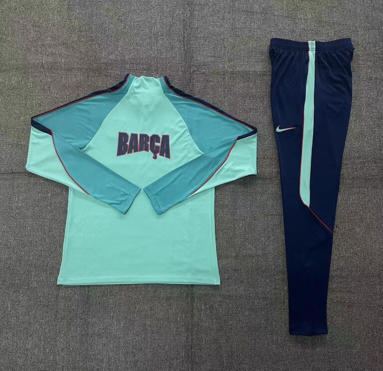 Kids Barcelona 2026/27 Half-zip Light Blue Tracksuit