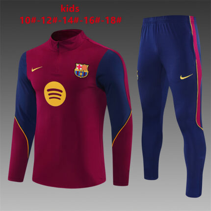 Kids Barcelona 2026/27 Half-zip Red Tracksuit