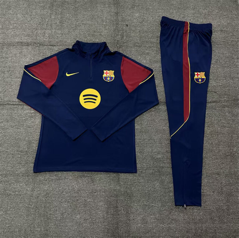 Kids Barcelona 2026/27 Half-zip Royal Blue Tracksuit