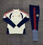 Kids Bayern Munich 2026/27 Half-zip Beige Tracksuit