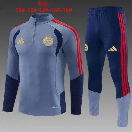 Kids Bayern Munich 2026/27 Half-zip Dark Gray Tracksuit