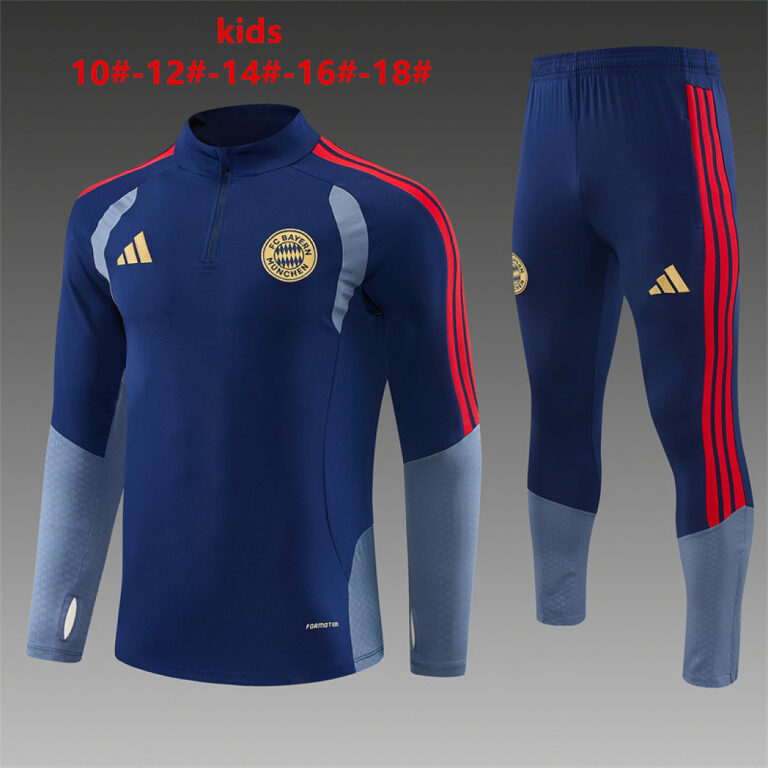 Kids Bayern Munich 2026/27 Half-zip Royal Blue Tracksuit