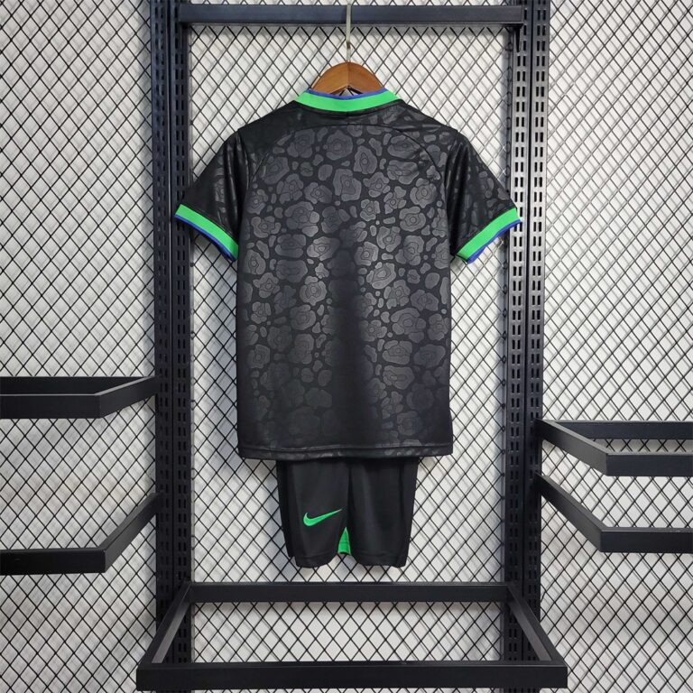 Kids Brazil 2022 World Cup World Cup Leopard Black Kit