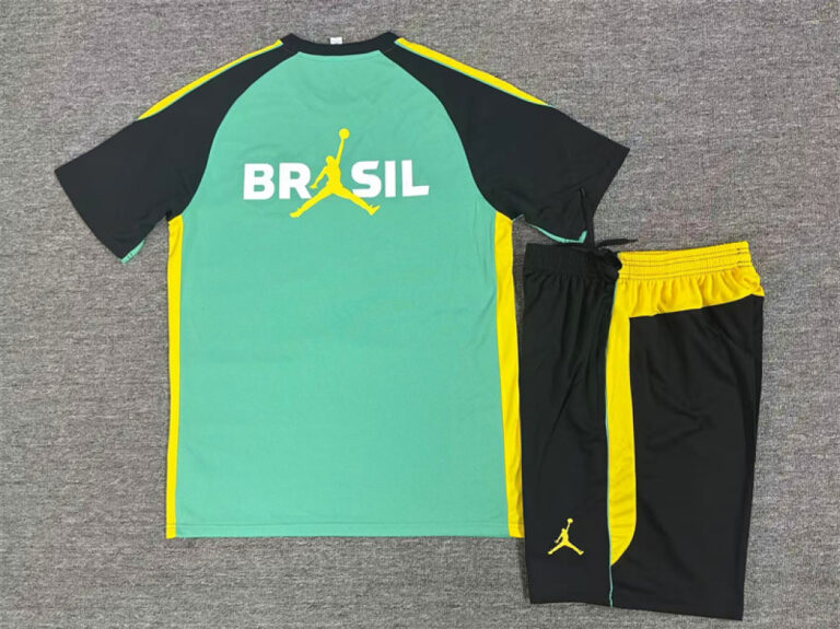 Kids Brazil 2026 World Cup Jordan Collaboration Light Green Training Jersey