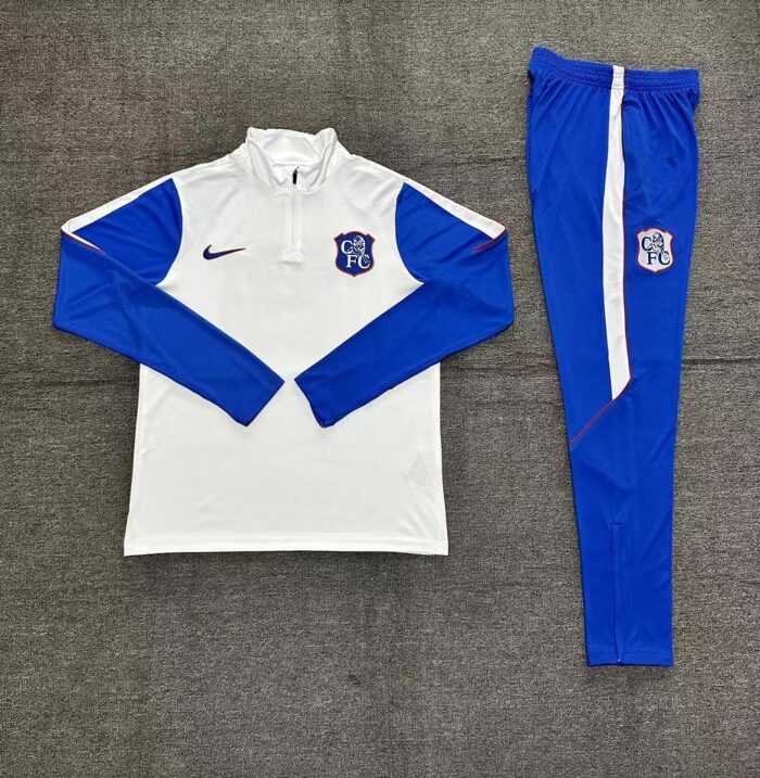 Kids Chelsea 2026/27 Half-zip White Tracksuit