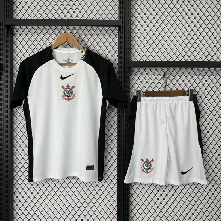 Kids Corinthians 2025/26 Home white Kit