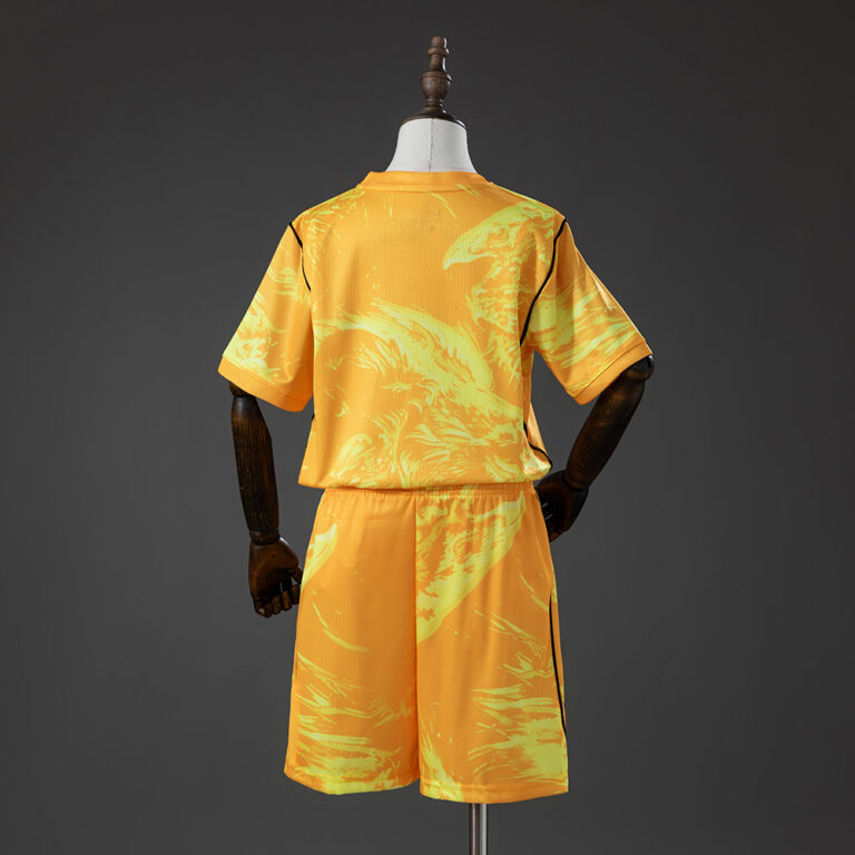 Kids England 2026 World Cup Goalkeeper Yellow Kit