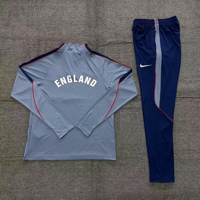 Kids England 2026 World Cup Half-zip Gray Tracksuit