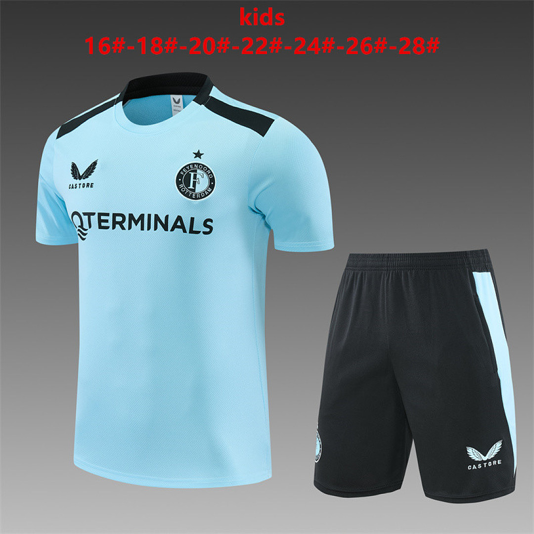 Kids Feyenoord 2026/27 Light Blue Training Jersey Kids Feyenoord 2026/27 Light Blue Training Jersey