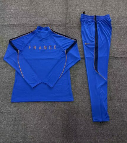 Kids France 2026 World Cup Half-zip Royal Blue Tracksuit