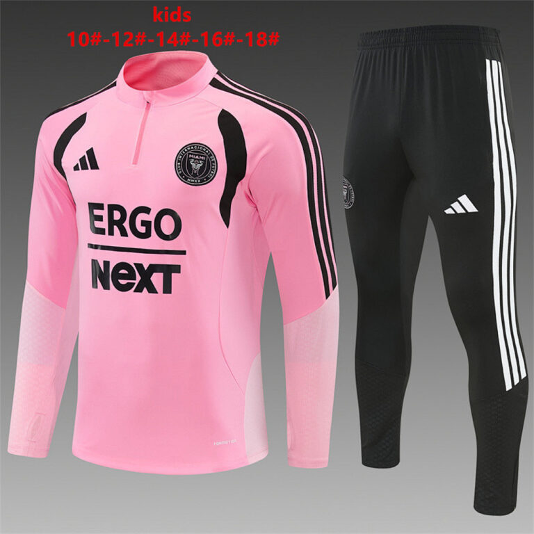 Kids Inter Miami CF 2026/27 Half-zip Pink Tracksuit
