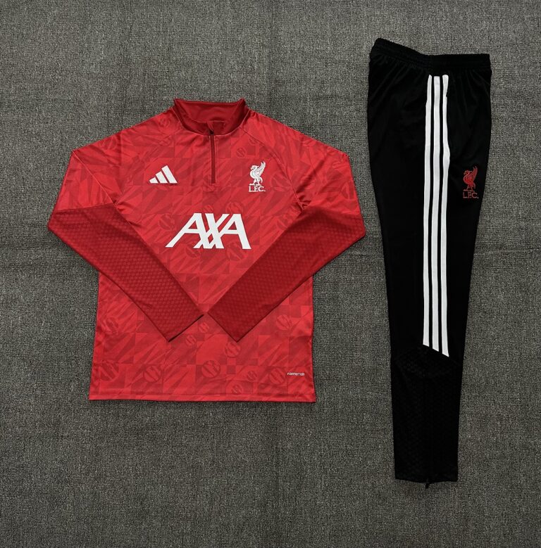 Kids Liverpool 2026/27 Camo Half-zip Red Tracksuit