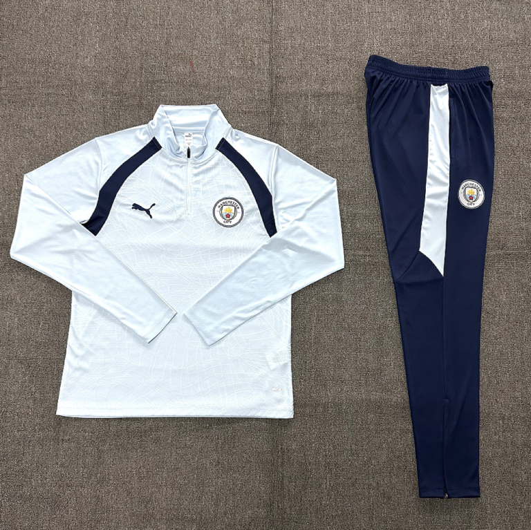 Kids Manchester City 2026/27 Half-zip Light Blue Tracksuit