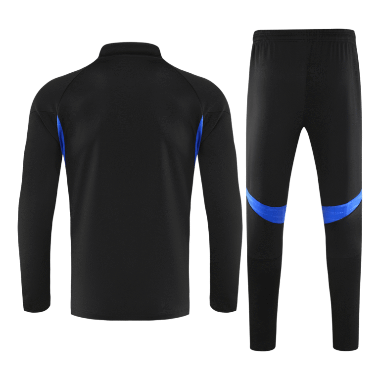 Kids Manchester United 2025/26 1 4 Zip Black Tracksuit